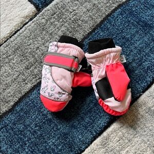 Pink and Red Kids Mittens